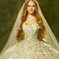 2017 magnífico diseñador turco Appliqued princesa vestidos de novia vestido de novia